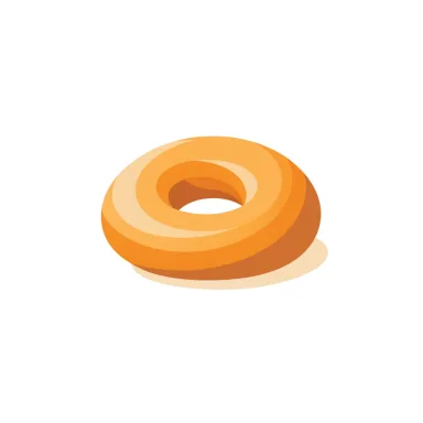 Illustration of bagel, plain