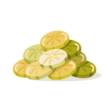 Illustration of plantain chips