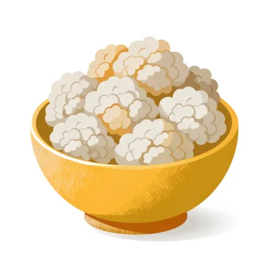 Illustration of cauliflower, cooked