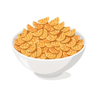 Illustration of corn flakes cereal