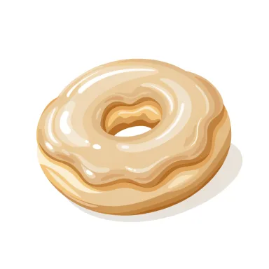 Illustration of glazed doughnut