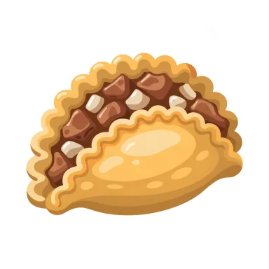 Illustration of empanada, beef