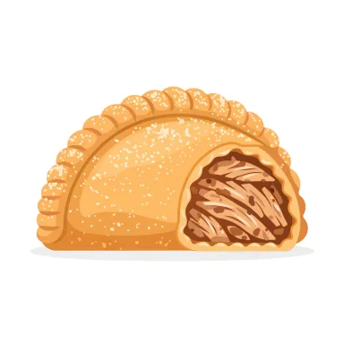 Illustration of empanada, chicken