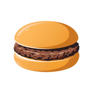 Illustration of hamburger, plain