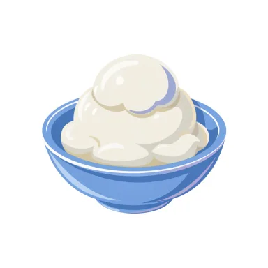 Illustration of ice cream, vanilla