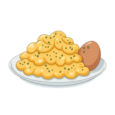 Illustration of scrambled eggs
