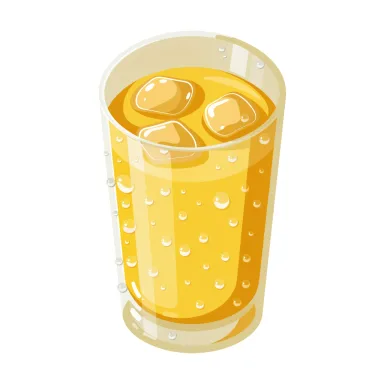 Illustration of pineapple juice, unsweetened