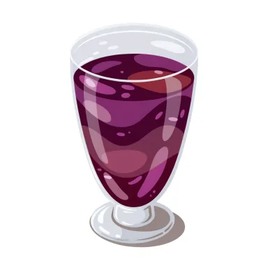 Illustration of grape juice, unsweetened