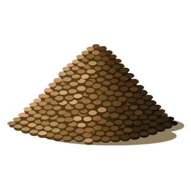 Illustration of lentils, cooked