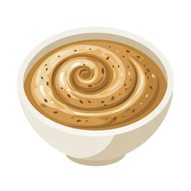 Illustration of almond butter