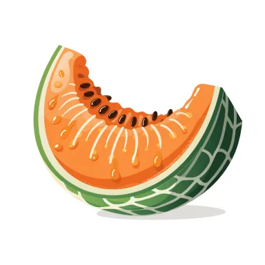 Illustration of cantaloupe