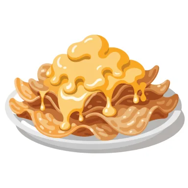 Illustration of nachos with cheese