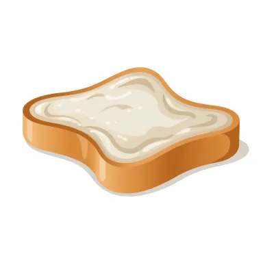 Illustration of bread, white