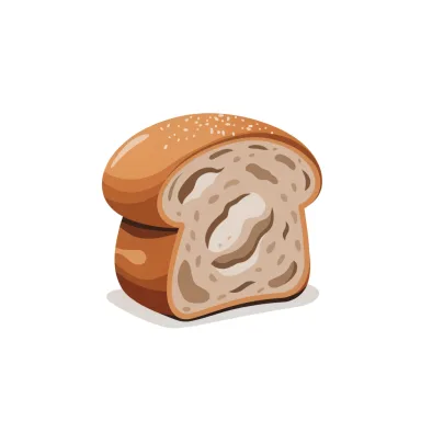 Illustration of bread, whole wheat