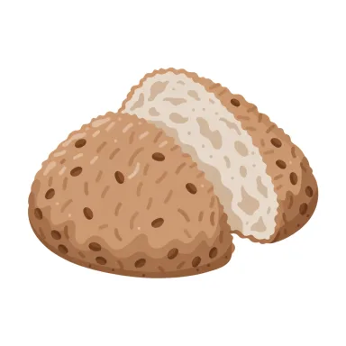 Illustration of pita, whole wheat