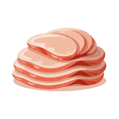 Illustration of turkey breast, deli sliced