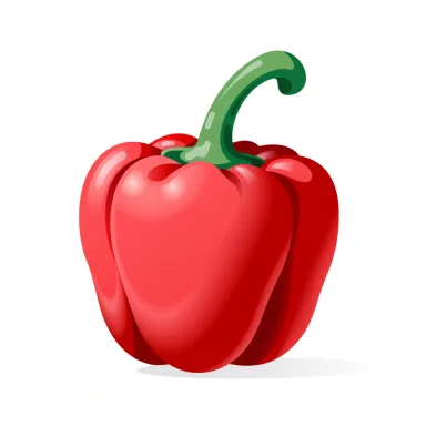 Illustration of bell pepper, red, raw