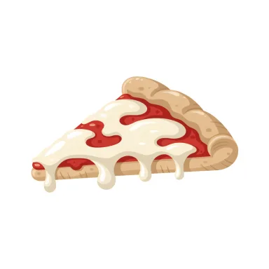 Illustration of pizza, cheese