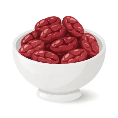 Illustration of kidney beans, cooked