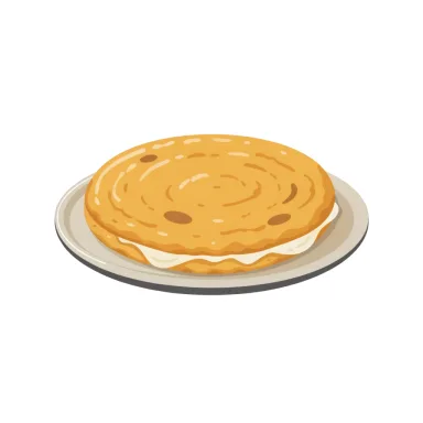 Illustration of pupusa, cheese