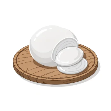 Illustration of mozzarella, part-skim