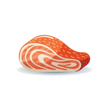 Illustration of salmon, cooked
