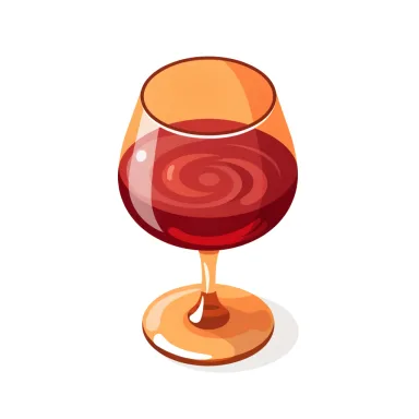 Illustration of wine, red