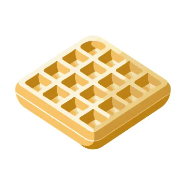 Illustration of waffle, frozen, toasted