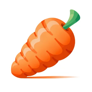 Illustration of carrots, raw